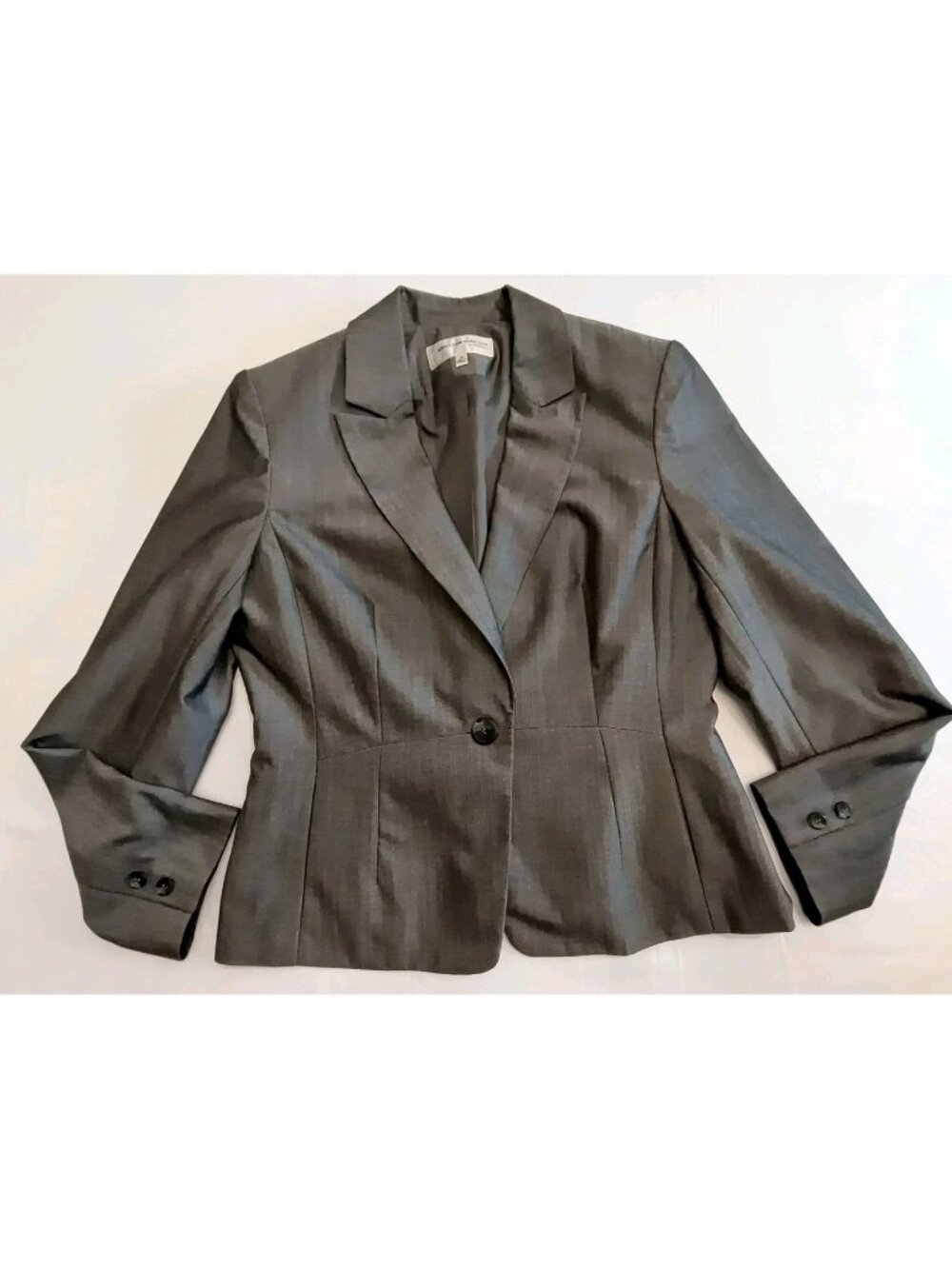 Jones New York Suit Separates Women Suit Jacket Gray Long Sleeve Size 12